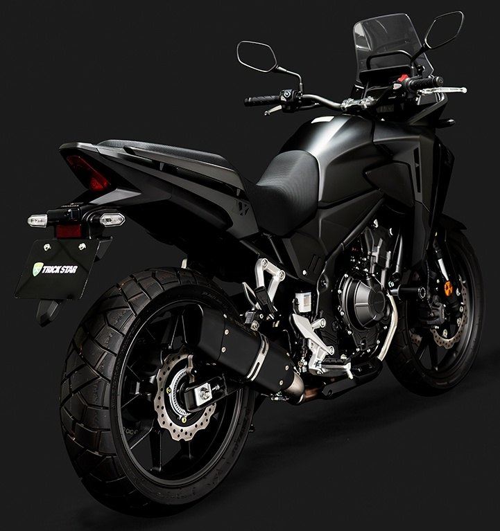 TRICKSTAR トリックスター 政府認証スリップオンマフラーIKAZUCHIショート NX400 HONDA ホンダ スリップオンマフラー マフラー タイプ：IKAZUCHI焼チタンショートサイレンサー