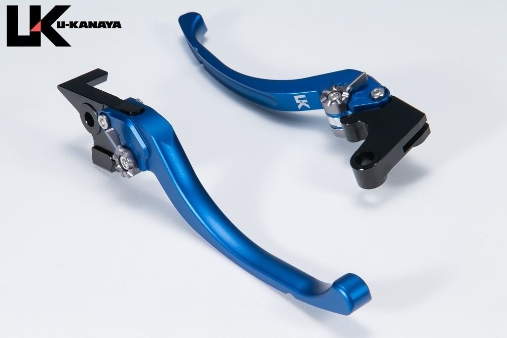 U-KANAYA ユーカナヤ ツーリングタイプ アルミビレットレバーセット MEGURO S1 W230 KAWASAKI カワサキ ブレーキ・クラッチレバーセット ハンドル周辺パーツ ハンドル レバーカラー：マットブルー / アジャスターカラー：マットチタンカラー