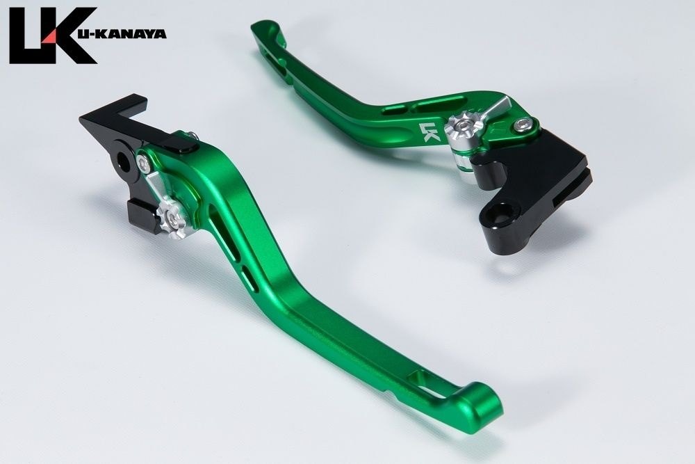 U-KANAYA ユーカナヤ GPタイプ アルミビレットレバーセット MEGURO S1 W230 KAWASAKI カワサキ ブレーキ・クラッチレバーセット ハンドル周辺パーツ ハンドル レバーカラー：マットグリーン / アジャスターカラー：マットブラック