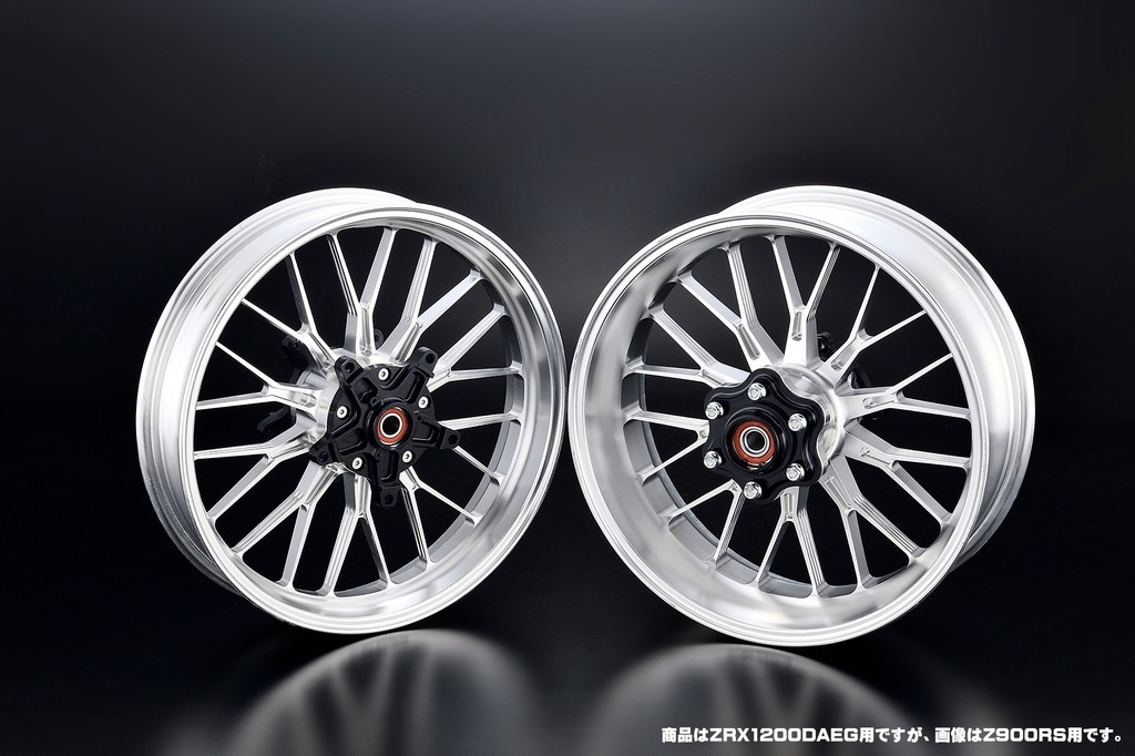 OVER オーヴァー GP-XX ホイール 前後セット ZRX1200DAEG KAWASAKI カワサキ ホイール関連 足回り カラー：タイプ：クリスタルシルバー