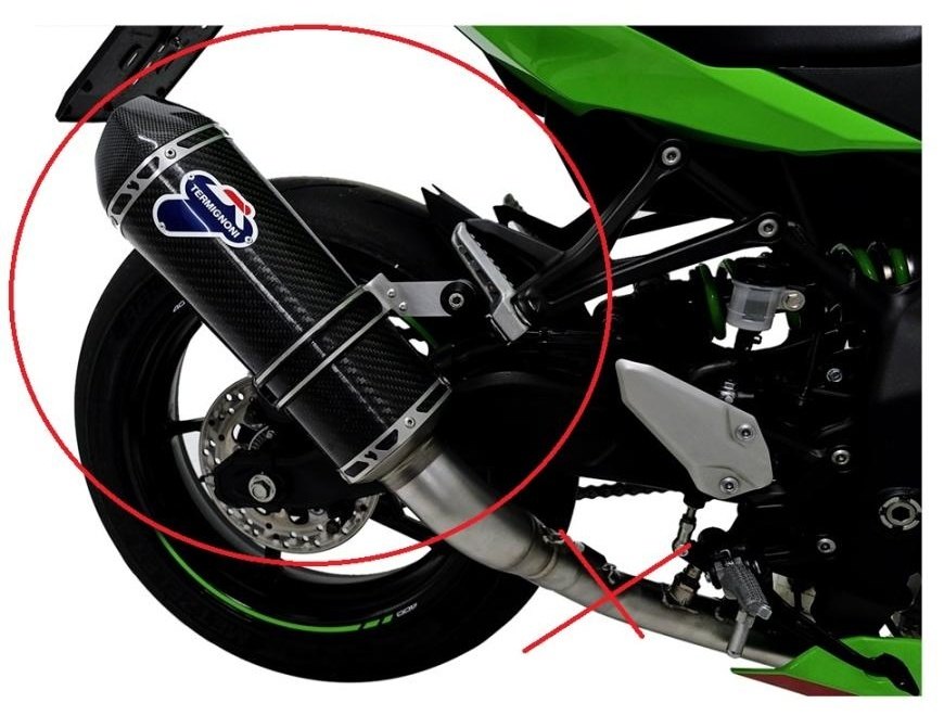 TERMIGNONI テルミニョーニ スリップオンサイレンサー ZX-4RR KAWASAKI カワサキ スリップオンマフラー マフラー サイレンサーカラー：ブラック・チタニウム