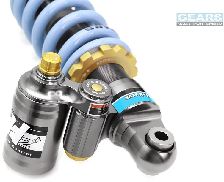 GEARS RACING ギアーズレーシング H2P リアサスペンション R NINE T (21-) BMW サスペンション 足回り カラー：クラシックブルー / タイプ：油圧スプリングプリロード付き (ブラック)｜ウェビック　店
