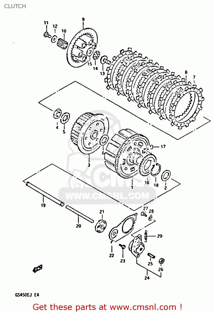 CMS シーエムエス (21200-44102) GEAR ASSEMBLY，PRIMARY DRIVE SUZUKI スズキ その他クラッチオプション・補修部品 駆動系