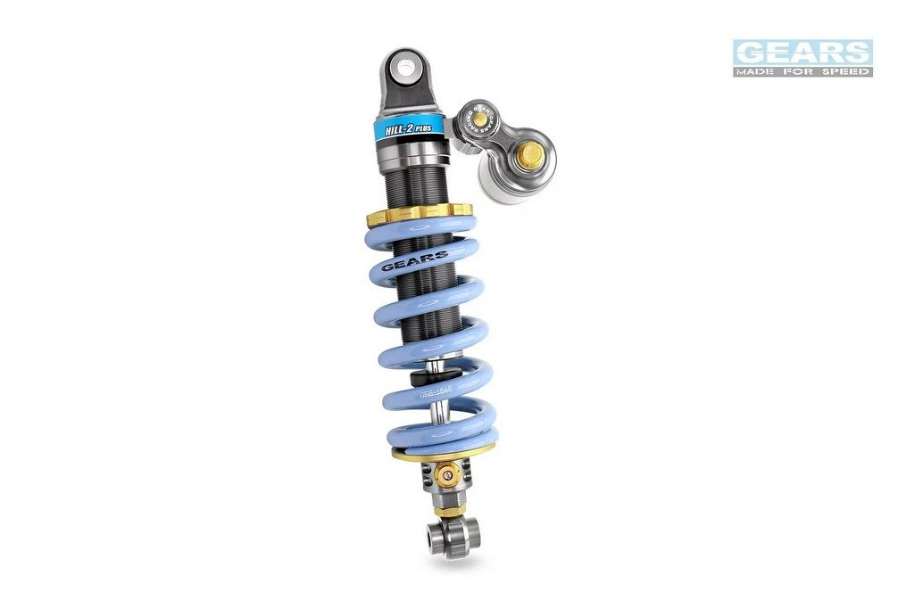 GEARS RACING ギアーズレーシング H2P リアサスペンション R NINE T (-20) BMW サスペンション 足回り 仕様:356L / カラー:クラシックブルー / タイプ:油圧スプリングプリロード付き (ゴールド)|ウェビック 店