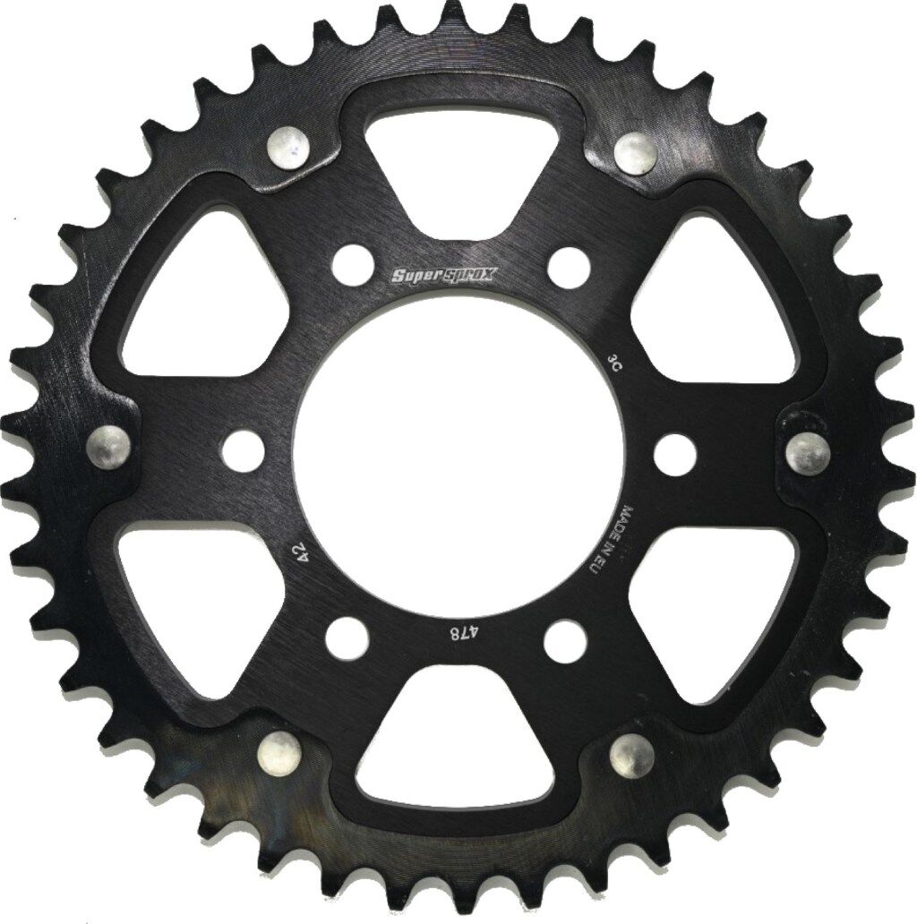 Supersprox スーパースプロックス ドリブン スプロケット リア ステルス (STEALTH) アルミ&スチール ZX-6R ZX-6RR Z750 S NINJA400 R ER-6f ER-6n NINJA650 VERSYS 650 VULCAN Z650RS Z650 ZX-25R KAWASAKI カワサキ ドリブンスプロケット・リアスプロケット 駆動系|ウェビック 店