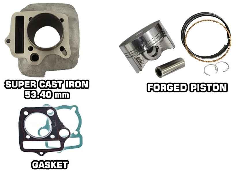 BRT ビーアールティー Cast Iron Cylinder Block Set Astrea Grand Supra X Fit Revo 100 Legenda Prima Win C100 HONDA ホンダ ボアアップキット エンジンパーツ エンジン