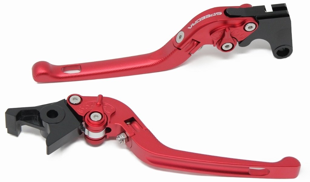 SPEEDRA スピードラ アジャストレバー 3D可倒式 CBR1000RR SP HONDA ホンダ ブレーキ・クラッチレバーセット ハンドル周辺パーツ ハンドル レバー本体カラー：マットレッド / アジャスターカラー：マットシルバー｜ウェビック　店
