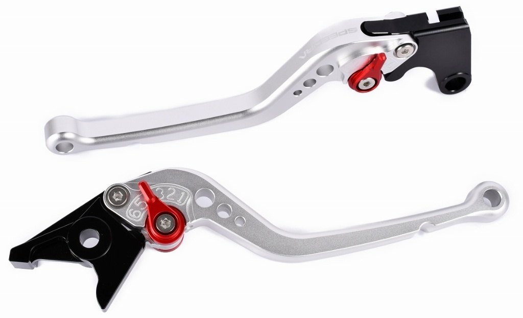 SPEEDRA スピードラ アジャストレバー スタンダードロング CB750 HORNET HONDA ホンダ ブレーキ・クラッチレバーセット ハンドル周辺パーツ ハンドル レバー本体カラー：マットシルバー / アジャスターカラー：マットグリーン