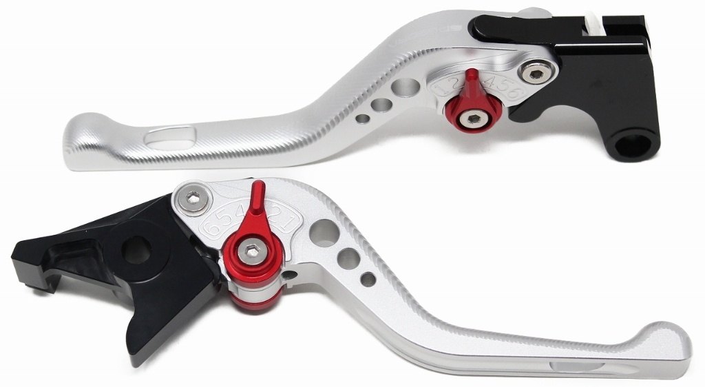 SPEEDRA スピードラ アジャストレバー 3Dショート X-ADV HONDA ホンダ ブレーキレバー ハンドル周辺パーツ ハンドル レバー本体カラー：マットシルバー / アジャスターカラー：マットゴールド