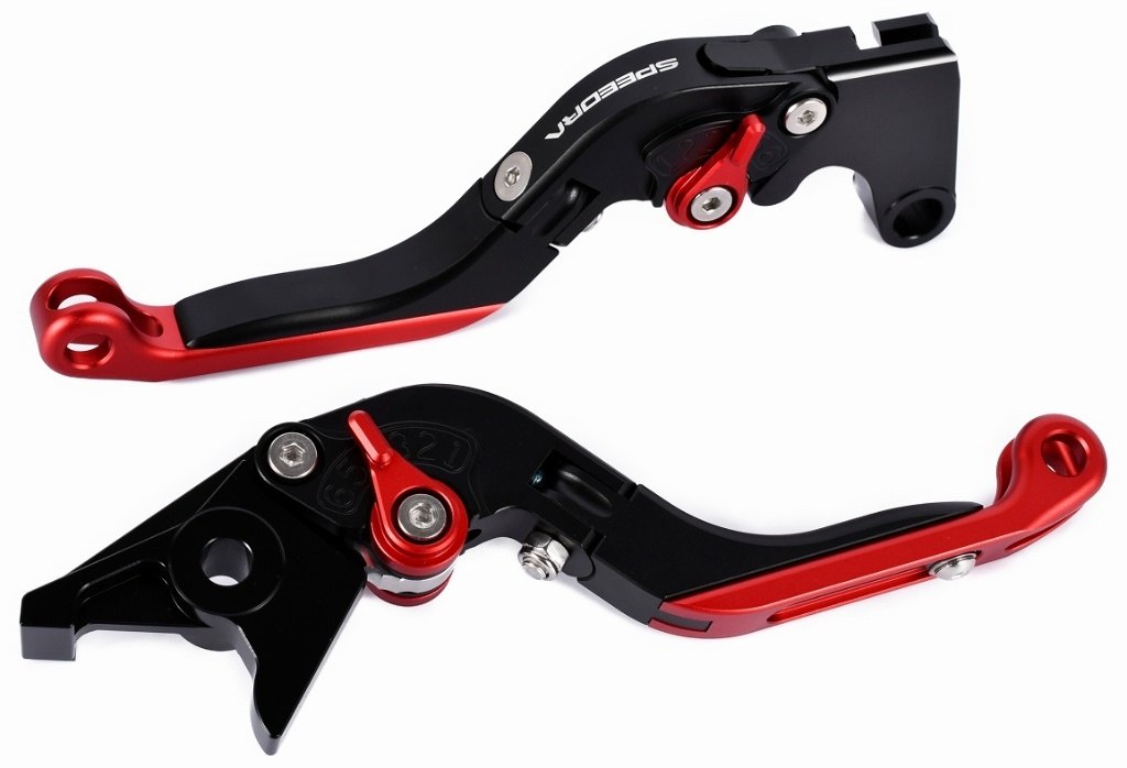 SPEEDRA スピードラ アジャストレバー 可倒延長式 CBR1000RR SP HONDA ホンダ ブレーキ・クラッチレバーセット ハンドル周辺パーツ ハンドル レバー本体カラー:マットブラック / アジャスターカラー:マットレッド / エクステンションカラー:マットブラック|ウェビック 店
