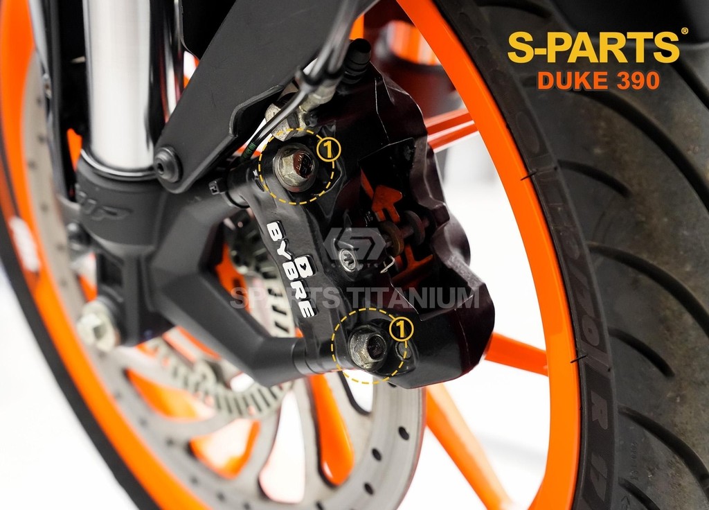 S-PARTS エスパーツ フロントキャリパーマウント用チタンボルトセット 390 DUKE KTM キャリパーボルト・マウントボルト ブレーキ