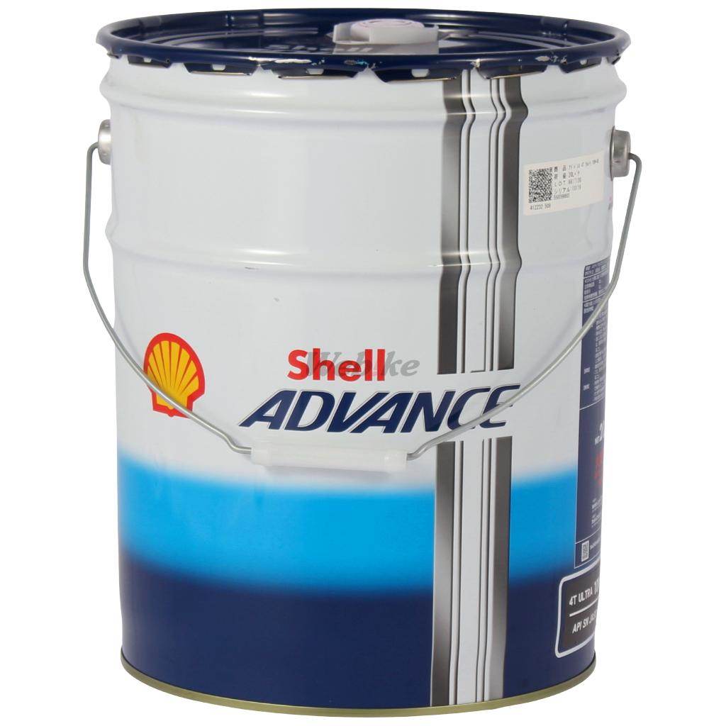 Shell ADVANCE シェルアドバンス ULTRA(ウルトラ) 4T【10W-40】【20L】【4サイクルオイル】 YAMAHA ヤマハ HONDA ホンダ SUZUKI スズキ KAWASAKI カワサキ 4サイクルオイル オイル