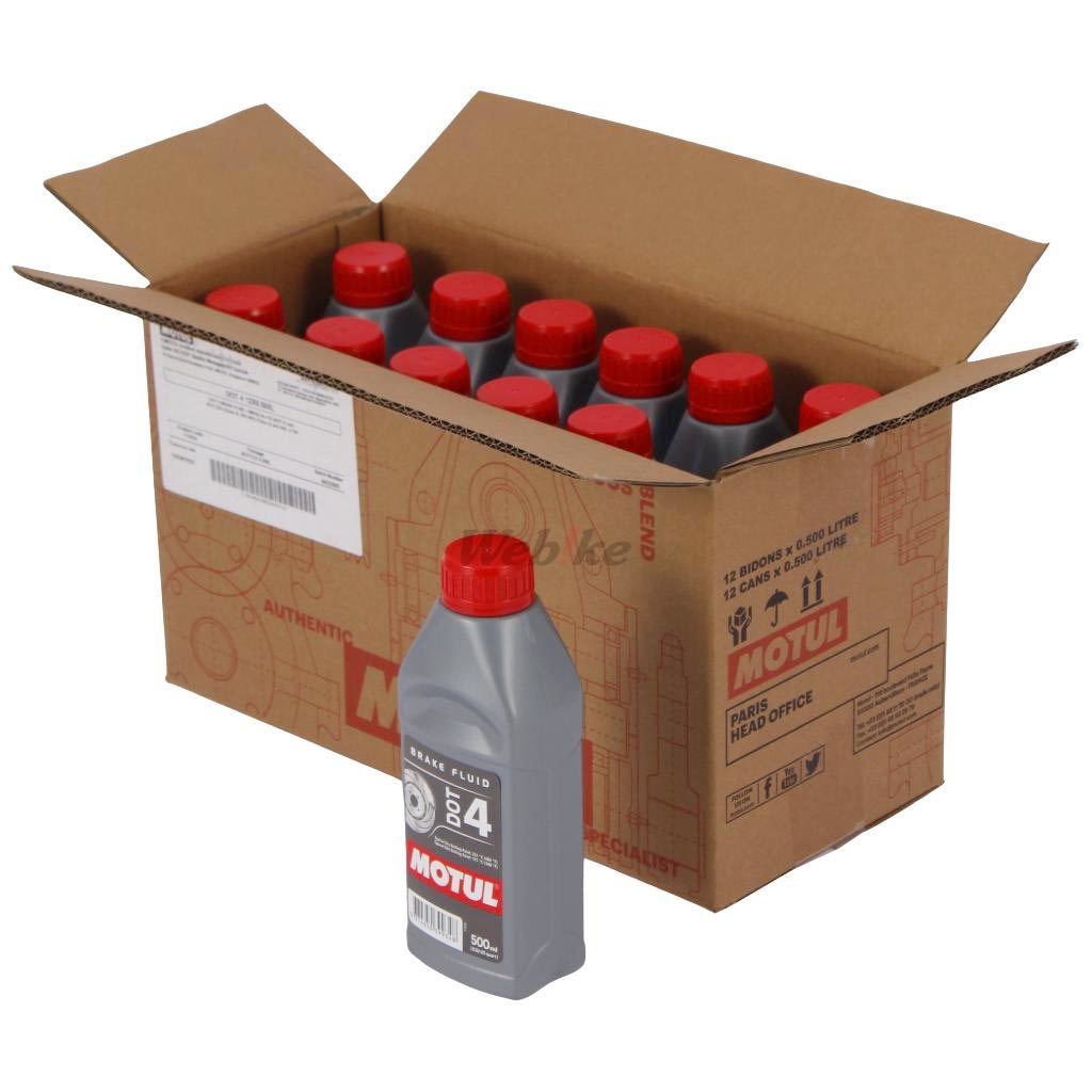 MOTUL モチュール 【ケース】DOT4 BRAKE FLUID(DOT4ブレーキフルード) 【0.5L×12】 ブレーキフルード・クラッチフルード ブレーキ