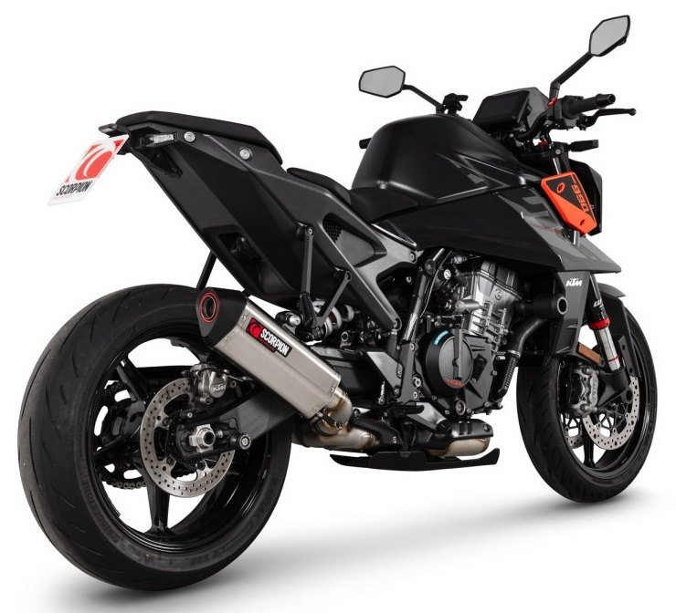 SCORPION スコーピオン セルケトパラレル スリップオンマフラー 990 Duke KTM マフラー タイプ：ブラシ仕上げのステンレススチールスリーブ／重量：2.5kg｜ウェビック　店