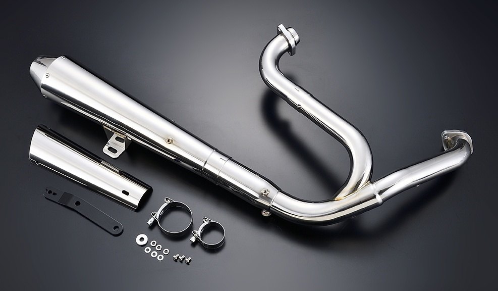 OVER オーヴァー SSメガホンマフラー 2-1 FXLRS FXLRST HARLEY-DAVIDSON ハーレーダビッドソン フルエキゾーストマフラー マフラー