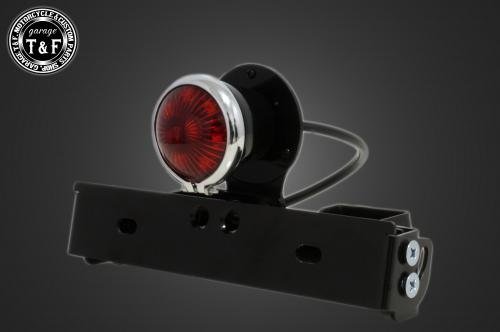 Garage T&F ガレージ シーシーバー用ナンバーブラケットキット＆サンレイズテールランプ テールランプキット 灯火類 電装系 タイプ：メッキリング / シーシーバーの太さ：Φ15(15mm)専用