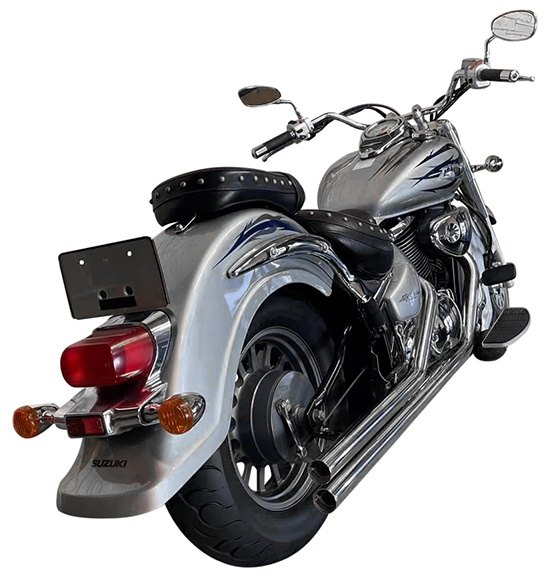 KENTECローライダー2in1マフラー、イントルーダークラシック、ブルバード用 ローライダー2in1マフラー90φ / イントルーダークラシック400