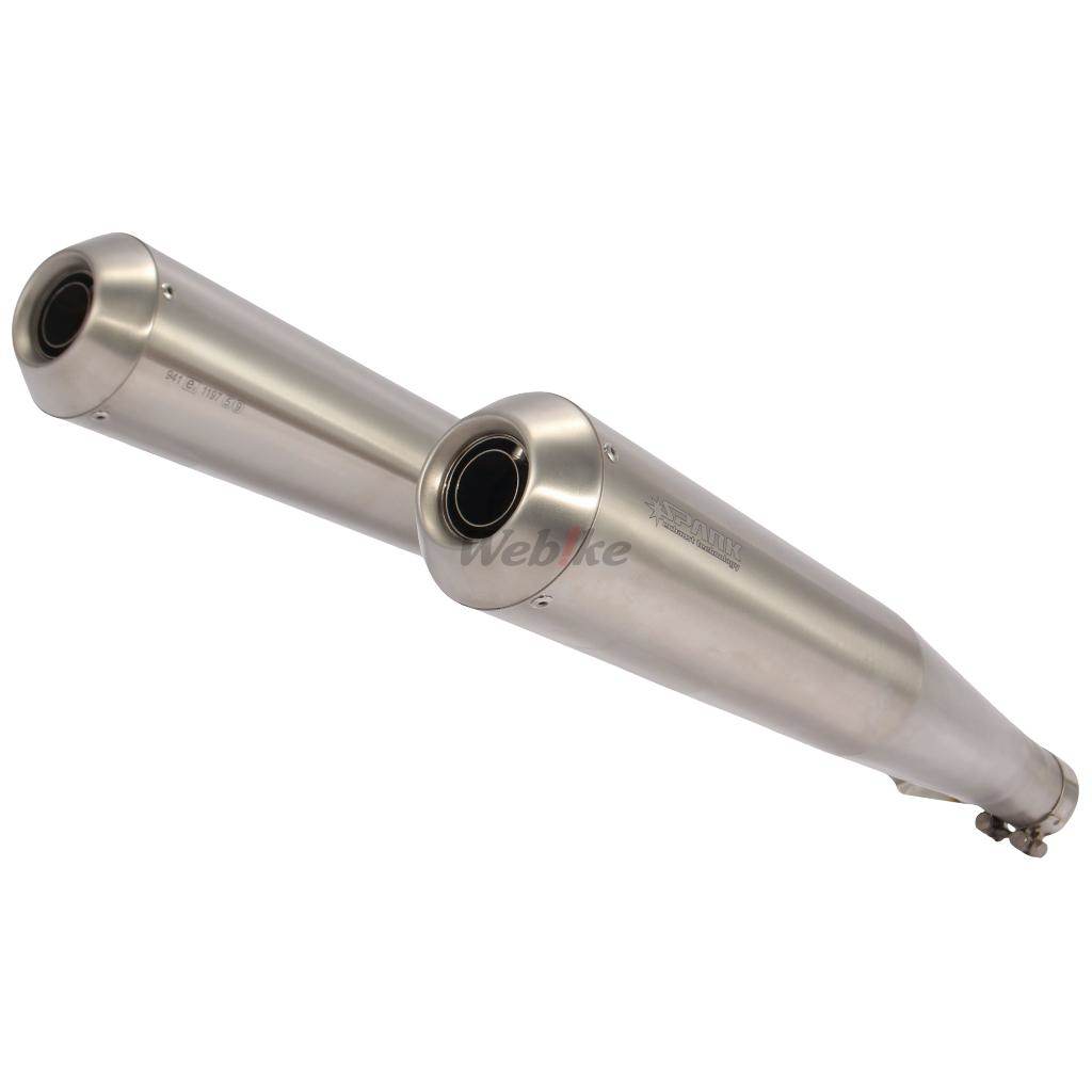 SPARK EXHAUST スパーク マフラー ステンレススチール「ツーアウト」-EUトライアンフ ボンネビル用 GTR0201SIOM ボンネビルT120 TRIUMPH トライアンフ スリップオンマフラー|ウェビック 店