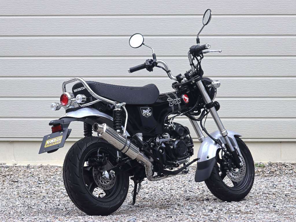 WR’S ダブルアールズ ダウンタイプ ショートオーバルフルエキゾースト【JMCA政府認証マフラー】 ダックス125 HONDA ホンダ フルエキゾーストマフラー マフラー