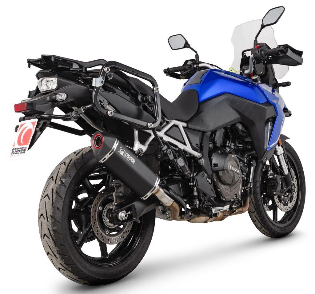SCORPION スコーピオン セルケトパラレル スリップオンマフラー V-Strom 800 DE RE SUZUKI スズキ マフラー タイプ：ブラックセラミックコーティングスリーブ｜ウェビック　店