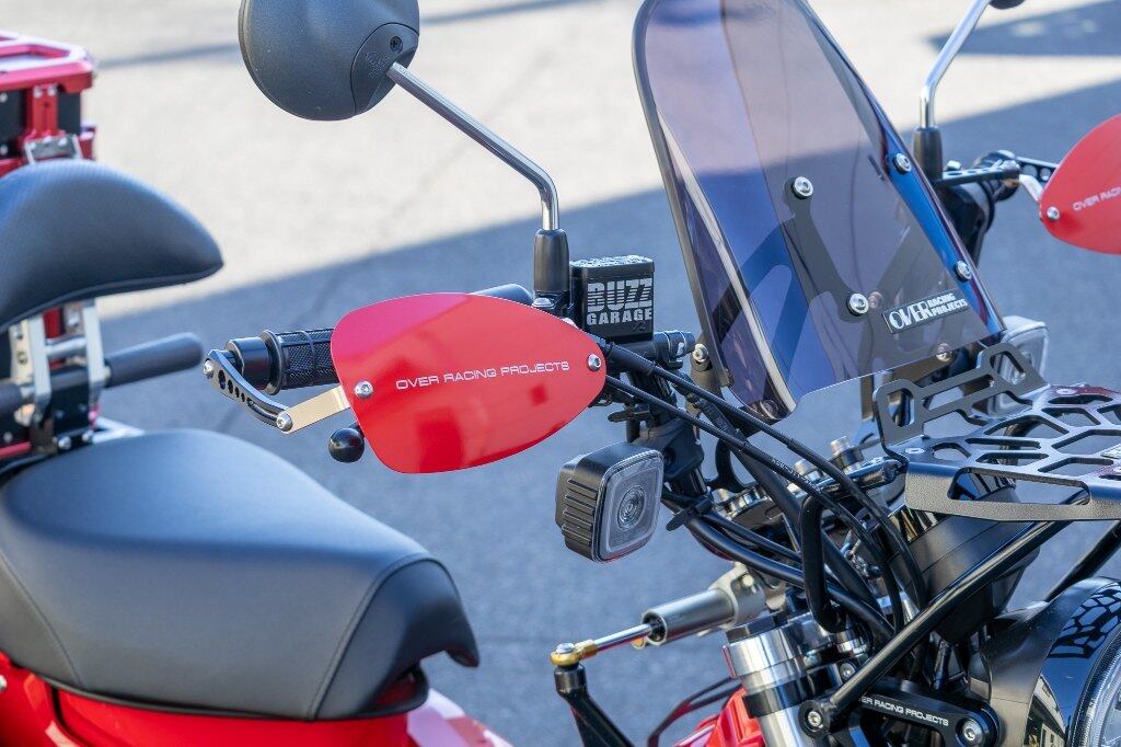 OVER オーヴァー ナックルガード CT125 HONDA ホンダ ハンドガード・ナックルガード ハンドル周辺パーツ ハンドル ナックルガード本体：レッド パウダーコート仕上げ