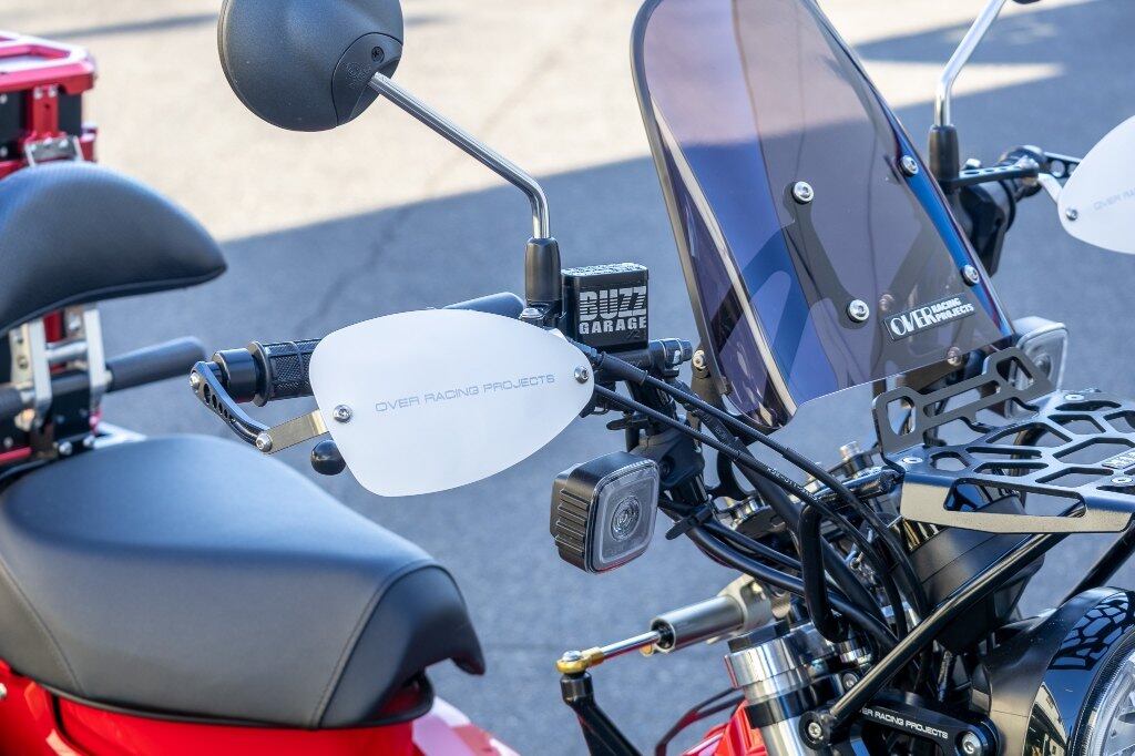 OVER オーヴァー ナックルガード CT125 HONDA ホンダ ハンドガード・ナックルガード ハンドル周辺パーツ ハンドル ナックルガード本体：ホワイト パウダーコート仕上げ