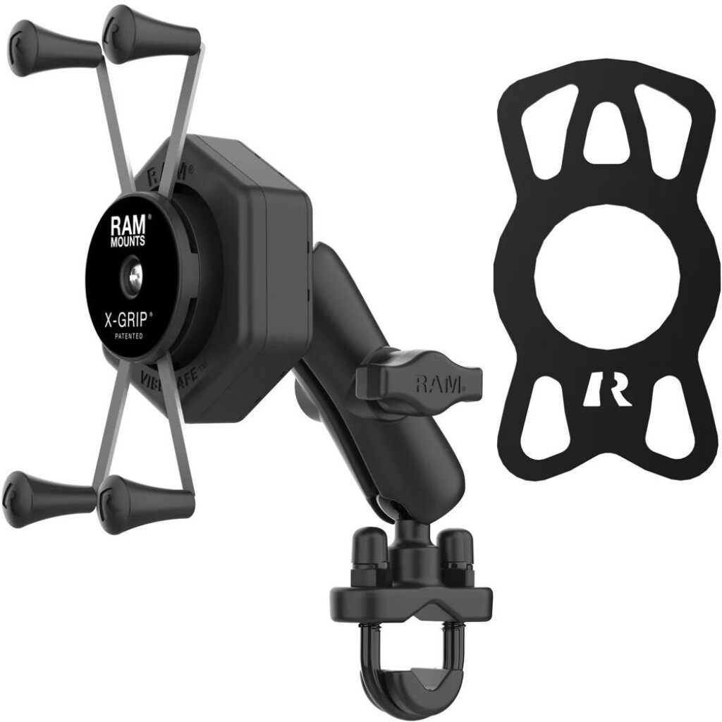 RAM MOUNTS ラムマウント 防振Xグリップ(M)＆U字クランプベースセット(標準アーム) スマートフォンホルダー・スマートフォンマウント 電子機器類