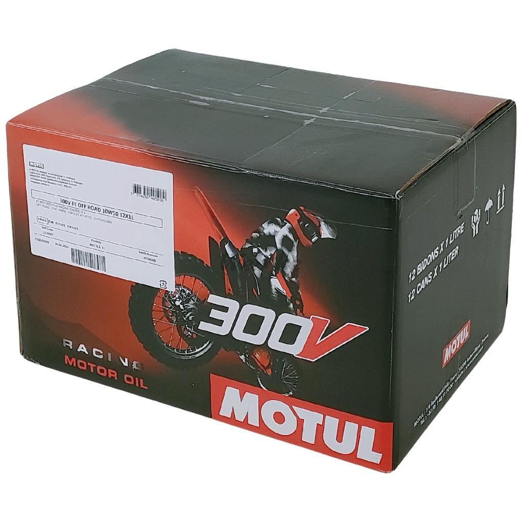 MOTUL モチュール 【ケース】300V FACTORY LINE OFF ROAD 4T (ファクトリーライン オフロード) 【10W-50】【1L×12本】【4サイクルオイル】 4サイクルオイル オイル
