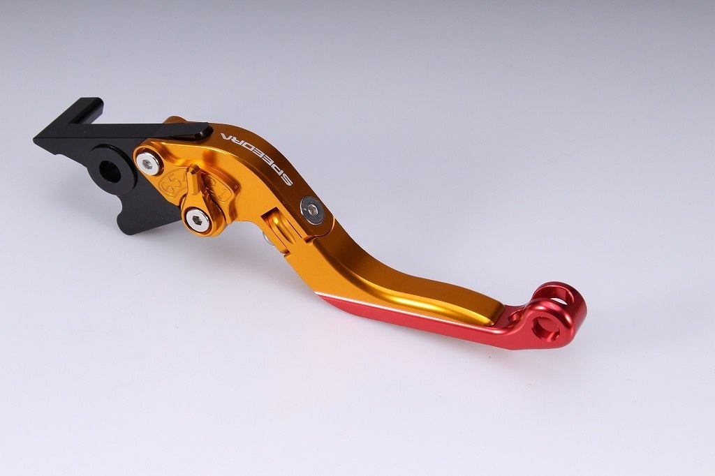 SPEEDRA スピードラ アジャストレバー 可倒延長式 XMAX250 YAMAHA ヤマハ ブレーキレバー ハンドル周辺パーツ ハンドル レバー本体カラー：マットゴールド / アジャスターカラー：マットゴールド / エクステンションカラー：マットブルー