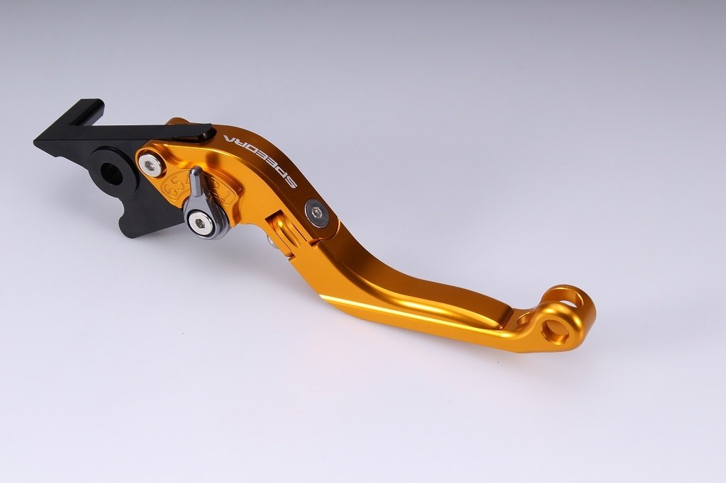 SPEEDRA スピードラ アジャストレバー 可倒延長式 XMAX250 YAMAHA ヤマハ ブレーキレバー ハンドル周辺パーツ ハンドル レバー本体カラー:マットゴールド / アジャスターカラー:マットチタン / エクステンションカラー:マットブラック|ウェビック 店
