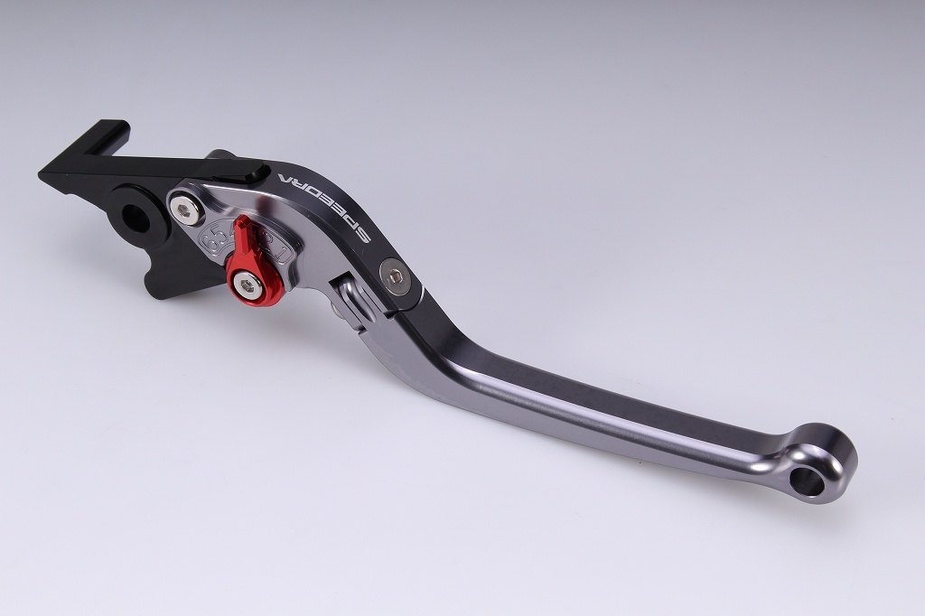 SPEEDRA スピードラ アジャストレバー スタンダード可倒式 XMAX250 YAMAHA ヤマハ ブレーキレバー ハンドル周辺パーツ ハンドル レバー本体カラー：マットチタン / アジャスターカラー：マットグリーン