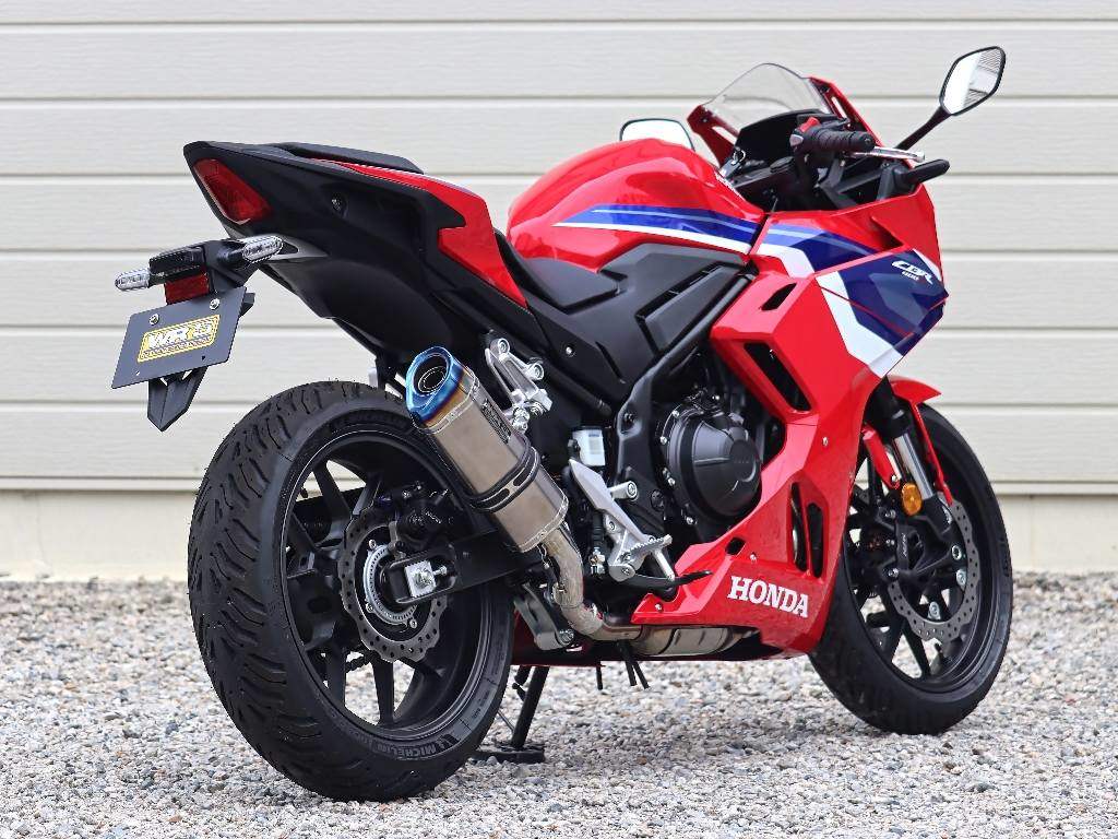 WR&rsquo;S ダブルアールズ SS-OVAL_SHOT スリップオン【JMCA政府認証マフラー】 CBR400R HONDA ホンダ スリップオンマフラー マフラー サイレンサータイプ：ソリッドチタン｜ウェビック　店