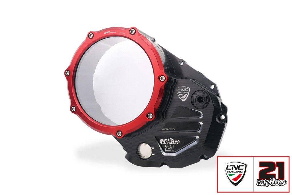 CNC Racing シーエヌシーレーシング クリアクラッチカバー Troy Bayliss Limited仕様 DESERTX 937 MONSTER MULTISTRADA 950 V2 S DUCATI ドゥカティ クラッチカバー エンジンパーツ エンジン