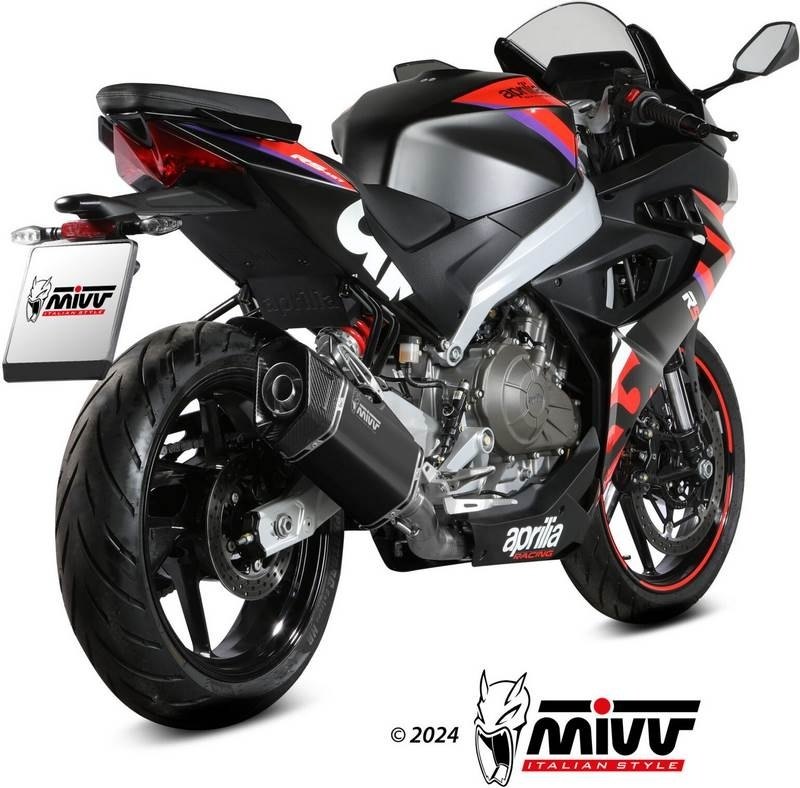 MIVV ミヴ SR-1 ブラックステンレスフルエキゾーストマフラー RS 457 APRILIA アプリリア フルエキゾーストマフラー マフラー|ウェビック 店