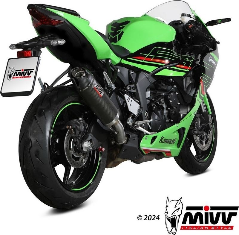 MIVV ミヴ AK-1 カーボンフルエキゾーストマフラー NINJA ZX-6R KAWASAKI カワサキ フルエキゾーストマフラー マフラー