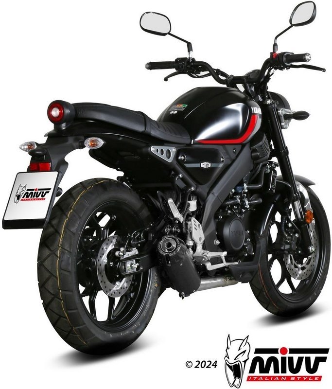 MIVV ミヴ HR-1 ロングカーボンバックプレート フルエキゾーストマフラー XSR 125 YAMAHA ヤマハ マフラー