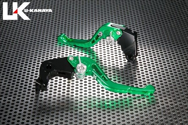 U-KANAYA ユーカナヤ GPタイプ アルミビレットレバーセット CB1000 HORNET SP HONDA ホンダ ブレーキ・クラッチレバーセット ハンドル周辺パーツ ハンドル レバーカラー：グリーン / アジャスターカラー：オレンジ / レバータイプ：ショート（レバー部全長：約143mm）