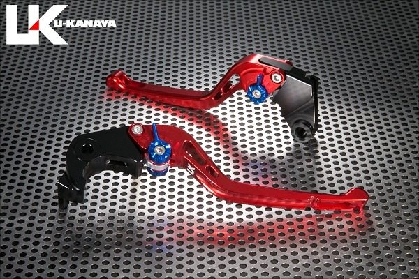 U-KANAYA ユーカナヤ GPタイプ アルミビレットレバーセット CB1000 HORNET SP HONDA ホンダ ブレーキ・クラッチレバーセット ハンドル周辺パーツ ハンドル レバーカラー：レッド / アジャスターカラー：チタンカラー / レバータイプ：ロング（レバー部全長：約173mm）