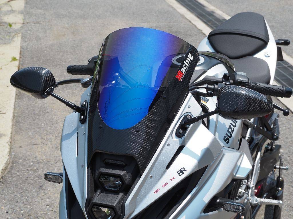 Magical Racing マジカルレーシング カーボントリムスクリーン GSX-8R SUZUKI スズキ スクリーン 外装 タイプ：綾織りカーボン／クリア / MagiVeilセラミックコーティング：なし