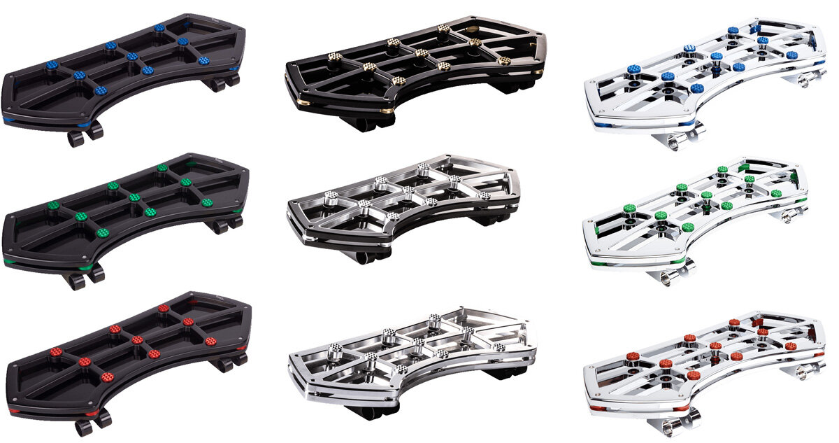 Vity’s Design ビティズデザイン DIAMOND ダイアモンドフロントフロアボード FLST FLH HARLEY-DAVIDSON ハーレーダビッドソン フロアボード・ステップボード ステップ 足回り 仕上げ(フロアボード/スキッドプルーフ(丸のパーツ)):フルブラック/ブラス|ウェビック 店