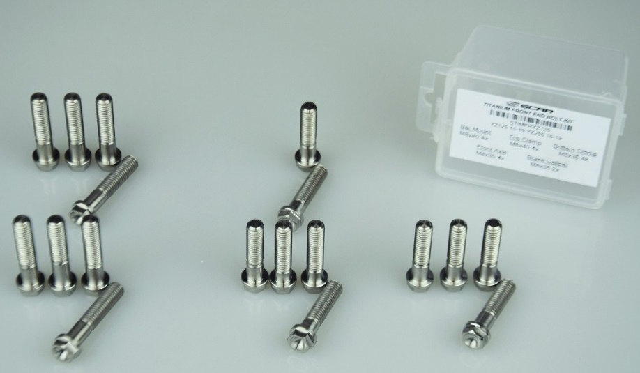 Scar Racing スカーレーシング チタン製フロントエンドボルトキット MC125 MC250 MC250F MC350F MC450F EC250 EC300 EC250F EC350F 150EXC TPI 250EXC 300EXC 250EXCF 350EXCF 450EXCF GASGAS ガスガス KTM 汎用ボルト・ネジ
