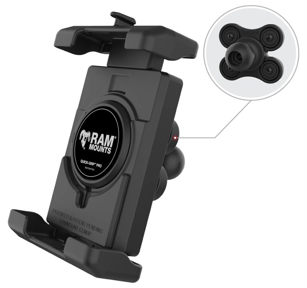 RAM MOUNTS ラムマウント クイックグリッププロ クレイドルホルダー(L) スマートフォンホルダー・スマートフォンマウント 電子機器類