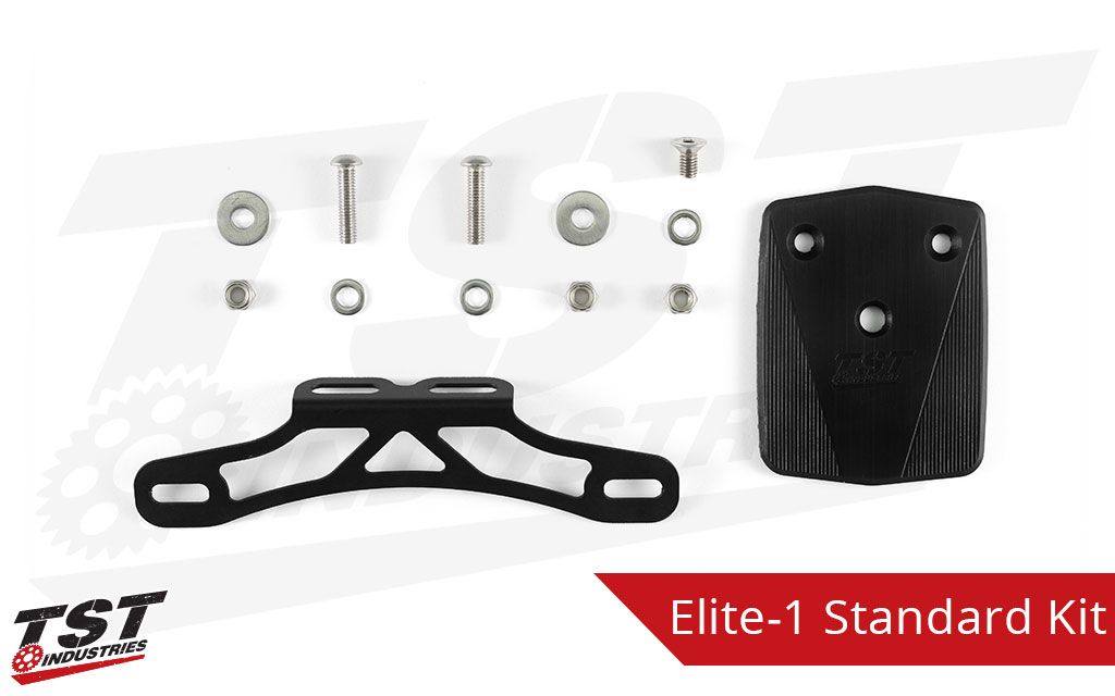 TST ティーエスティー フェンダーレスキット Ninja650 2017-2018 Z650 KAWASAKI カワサキ フェンダー関連 外装 SELECT LICENSE PLATE BRACKET TYPE：Elite-1 Standard｜ウェビック　店