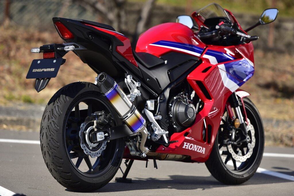 BEAMS ビームス CORSA-EVOII スリップオンサイレンサー 政府認証 CBR400R HONDA ホンダ スリップオンマフラー マフラー サイレンサータイプ：ヒートチタン