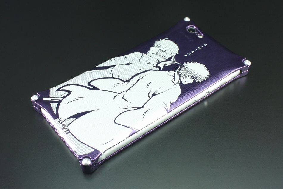 GILD design ギルドデザイン 銀魂 iPhone6／6sケース スマートフォンケース 電子機器類 タイプ：白夜叉×高杉 (パープル)画像