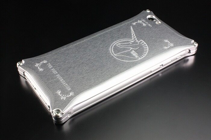 GILD design ギルドデザイン 機動戦士ガンダムUC ジュラルミンスマホジャケット(iPhone6S／6用) スマートフォンケース 電子機器類 カラー：ビスト財団(シルバー)画像