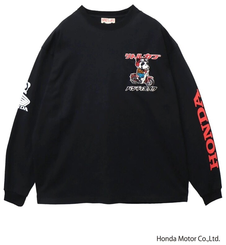 Honda Official Licensed Product ホンダオフィシャルプロダクト SB Pandiesta Little CUB カフェブレイク ロングスリーブ Tシャツ MENS／WOMENS パンディエスタ アパレル