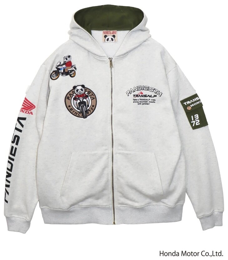Honda Official Licensed Product ホンダオフィシャルプロダクト SB Pandiesta TRANSALP マウンテンライド フルジップパーカー MENS／WOMENS パンディエスタ カジュアルパーカー・フーディー・スウェット アパレル 13,675円