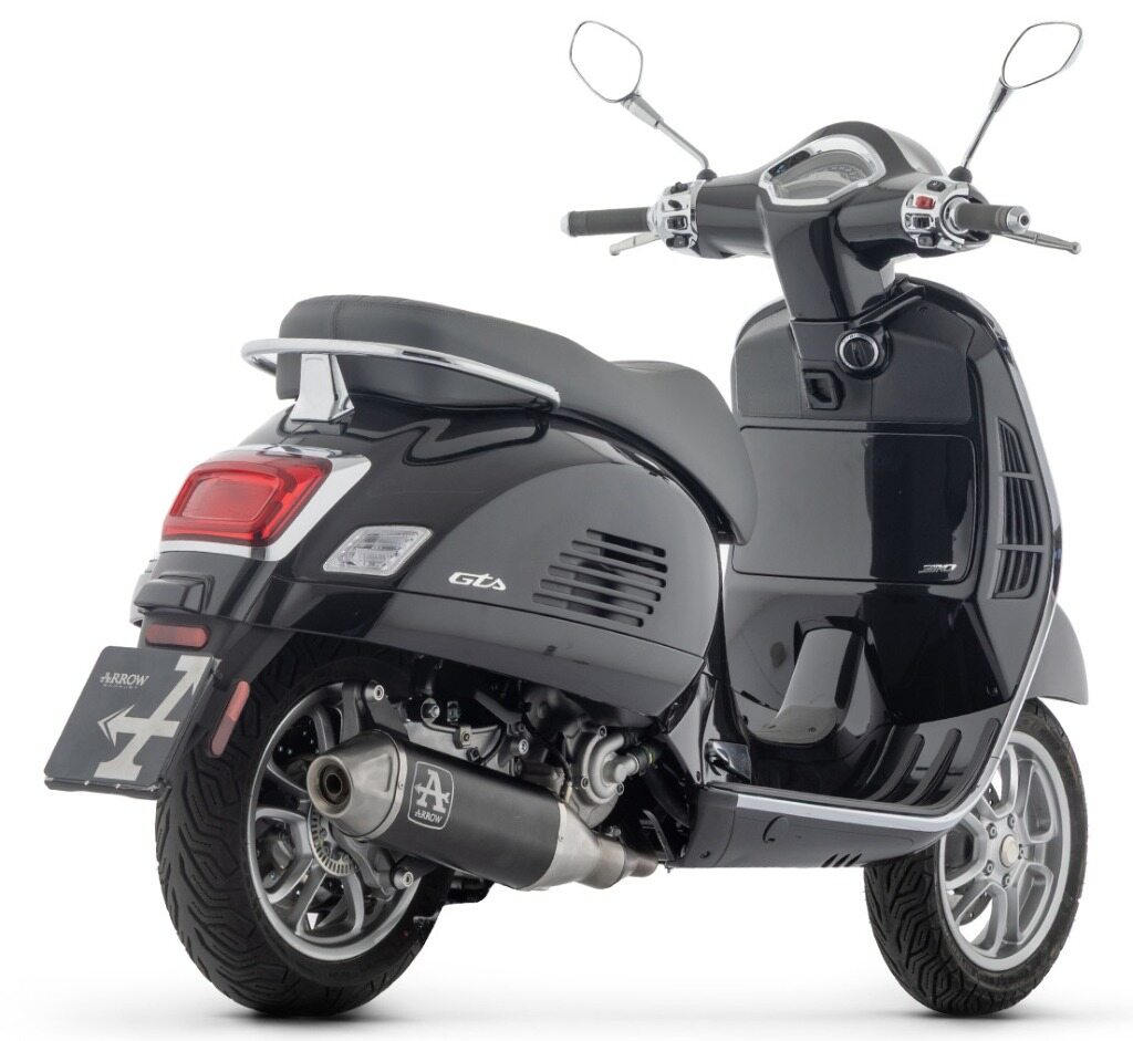 ARROW アロー Racing full system with Urban aluminium'Dark'silencer GTS 310 GTV Vespa ベスパ フルエキゾーストマフラー マフラー 59,871円
