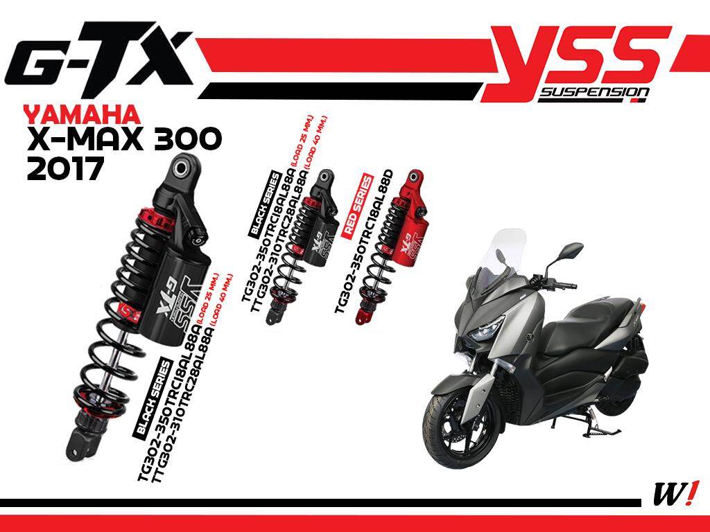 YSS Thailand ワイエスエスタイランド G-TX Rear Shock Black series / -40mm. XMAX 300 YAMAHA ヤマハ リアサスペンション サスペンション 足回り